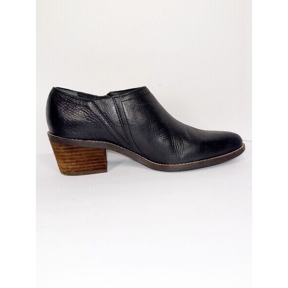 Zodiac Black Leather Shootie Pointed Toe Bootie Western Heel Ankle Boot Zip 7.5 - Picture 11 of 16